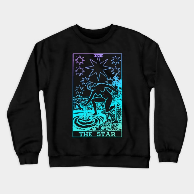 The Star Tarot Card Rider Waite Witchy Crewneck Sweatshirt by srojas26